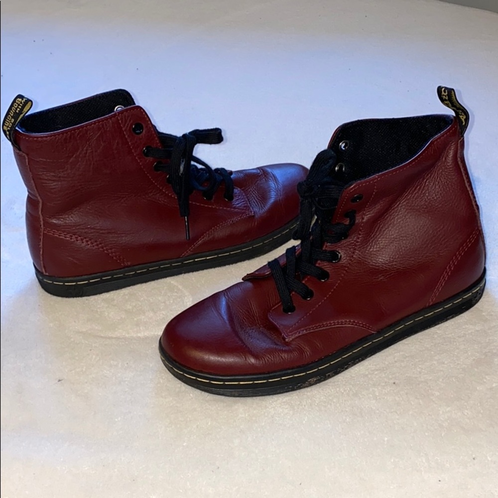 Dr. Martens Red Leather Sneakers